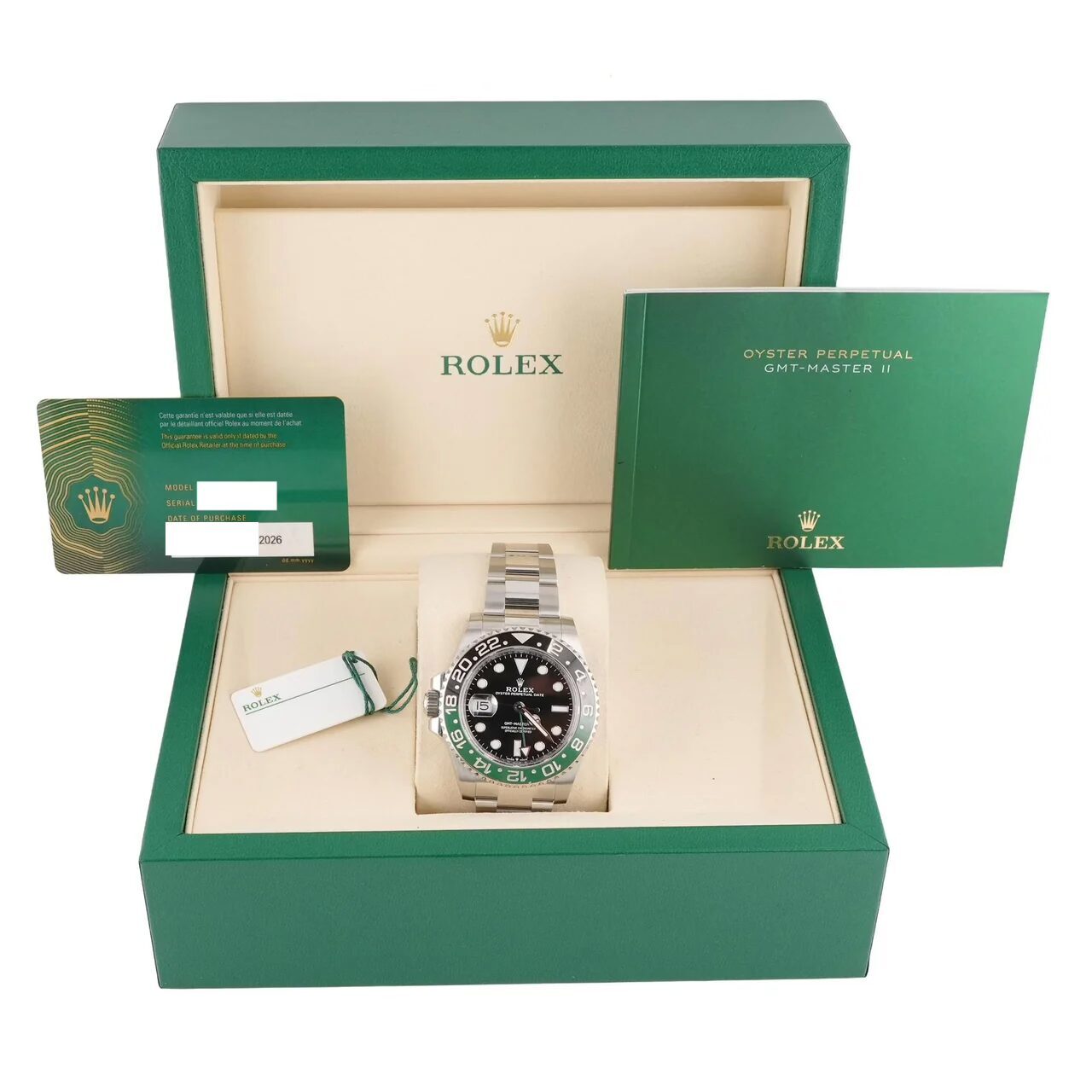 Rolex GMT-Master II "Sprite" Stainless Steel Black Dial 126720VTNR