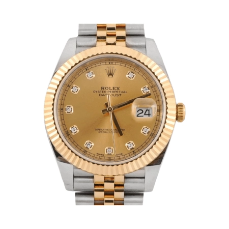 Rolex Datejust Stainless Steel /Yellow Gold Champagne Diamond Dial 126333