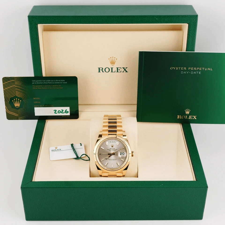 Rolex Day-Date Yellow Gold Silver Dial 228238