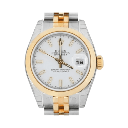 Rolex Lady-Datejust Stainless Steel and Yellow Gold White Stick Dial 179163