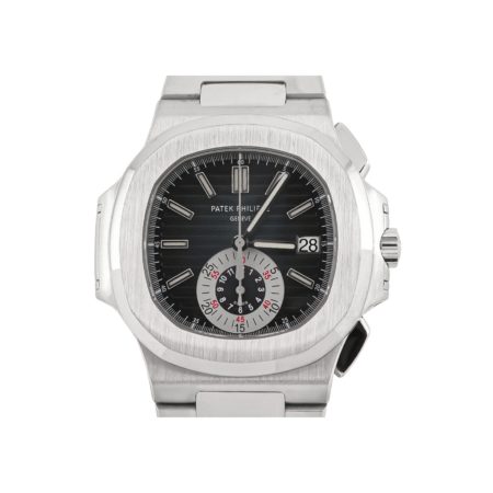 Patek Philippe Nautilus Chronograph Stainless Steel Blue Stick Dial 5980/1A-001