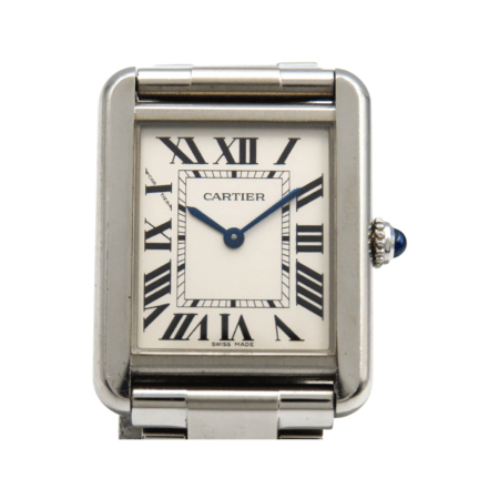 Cartier Tank Solo Stainless Steel Silver Roman Dial W5200013