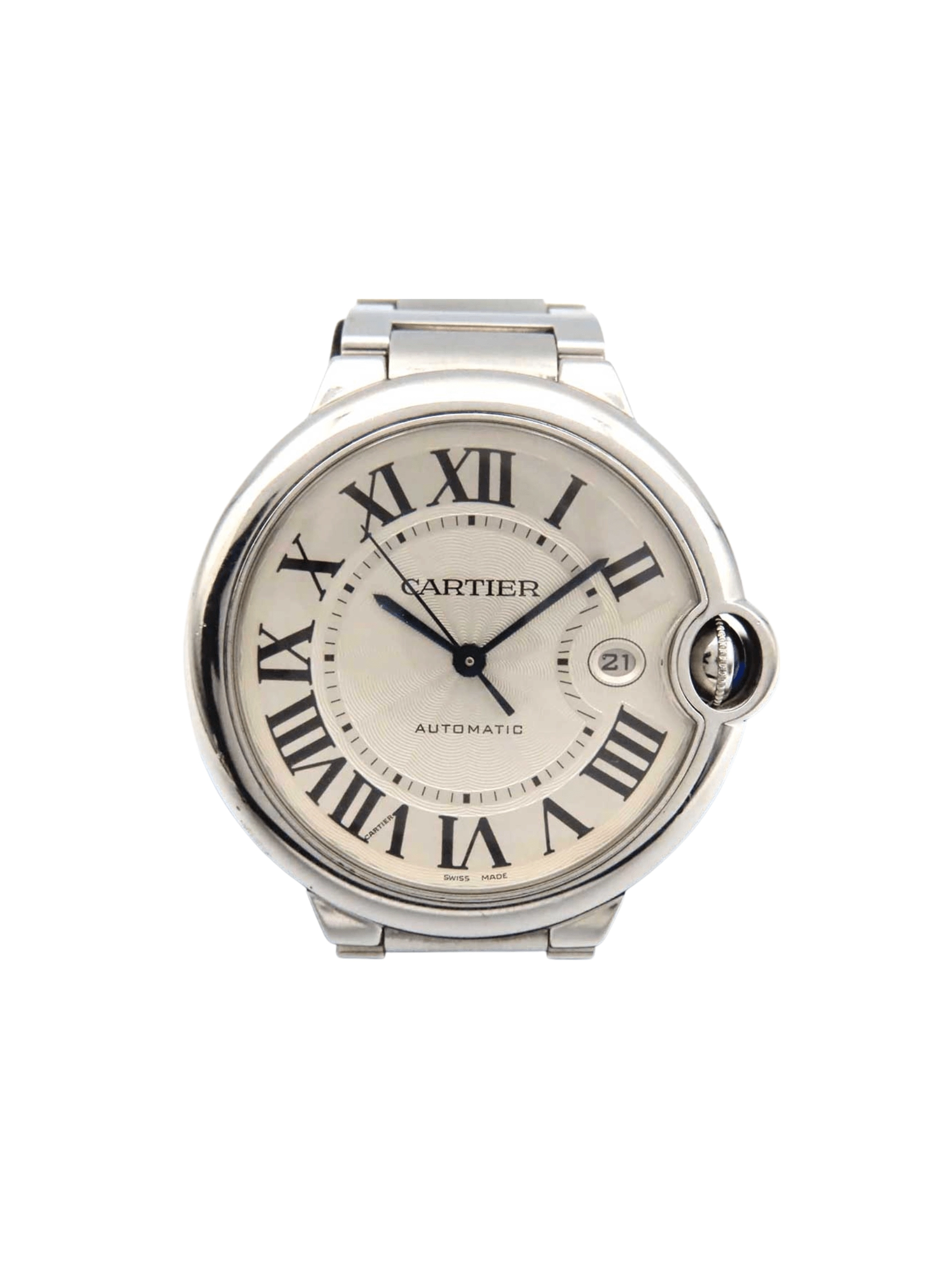 Cartier Ballon Bleu Stainless Steel Silver Roman Dial W69012Z4