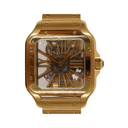 Cartier Santos De Cartier Yellow Gold Skeleton Dial WHSA0042