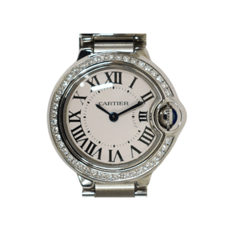 Cartier Ballon Bleu Stainless Steel Ivory Roman Dial W4BB0015
