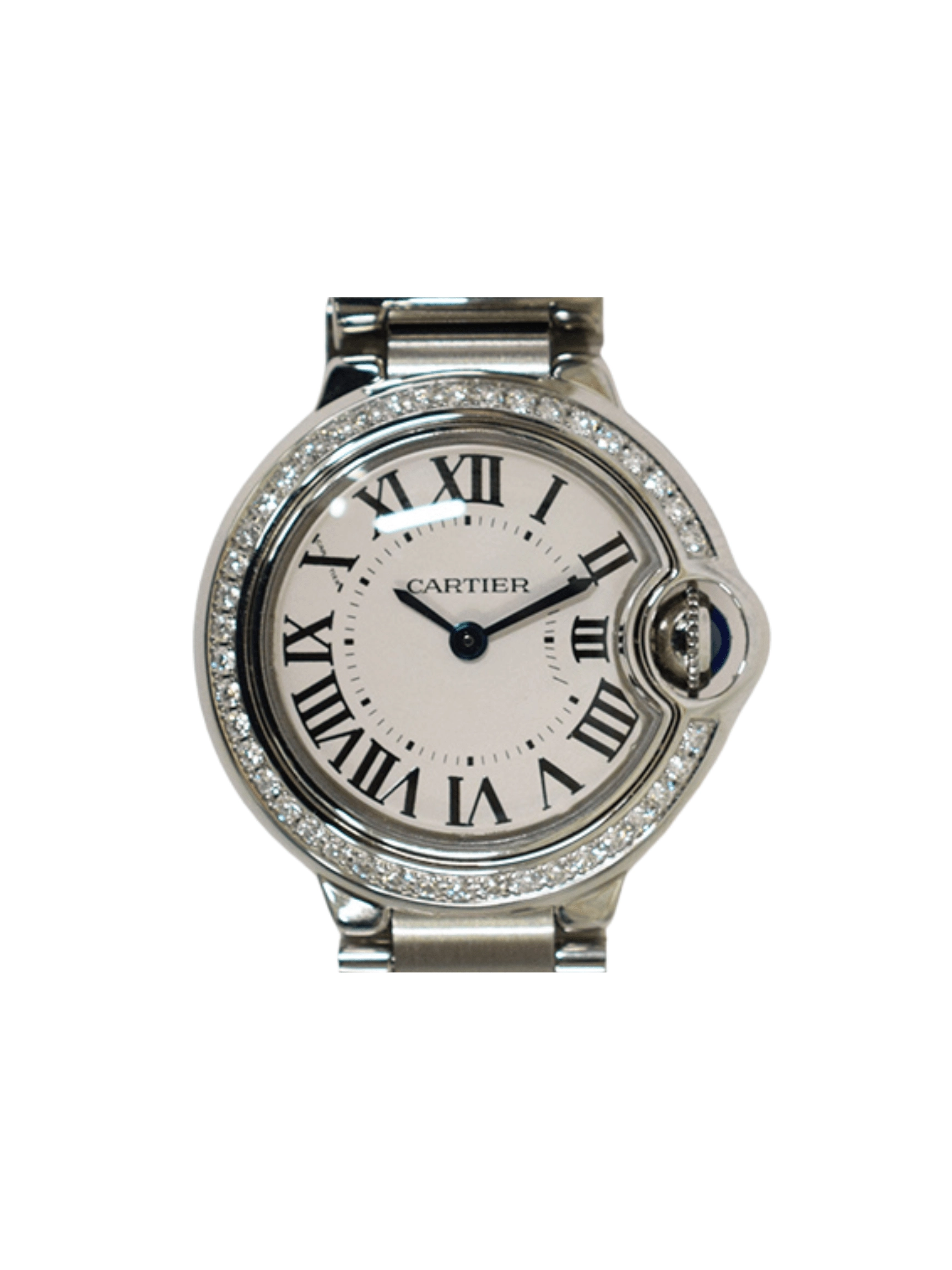 Cartier Ballon Bleu Stainless Steel Ivory Roman Dial W4BB0015