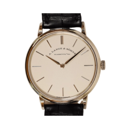 A. Lange & Söhne Saxonia Thin White Gold White Stick Dial 201.027