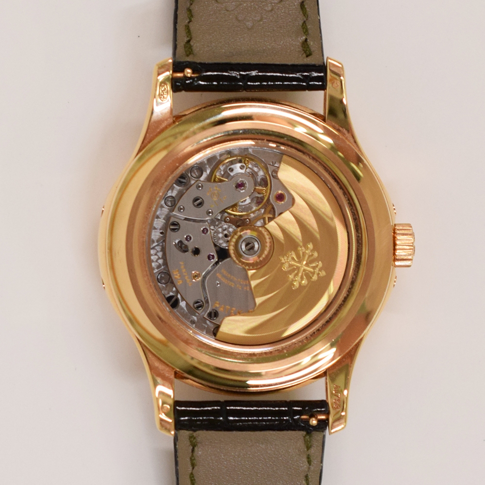 Patek Philippe Annual Calendar Rose Gold Black Stick Dial 5205R-011
