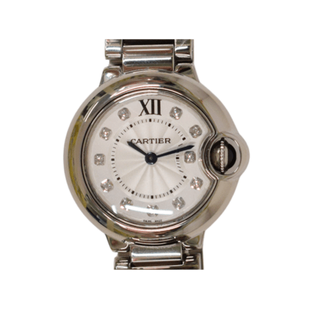 Cartier Ballon Bleu Stainless Steel Silver Diamond Dial WE902073