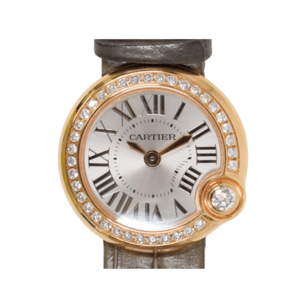 Cartier Ballon Blanc de Cartier Rose Gold Silver Roman Dial WJBL0006