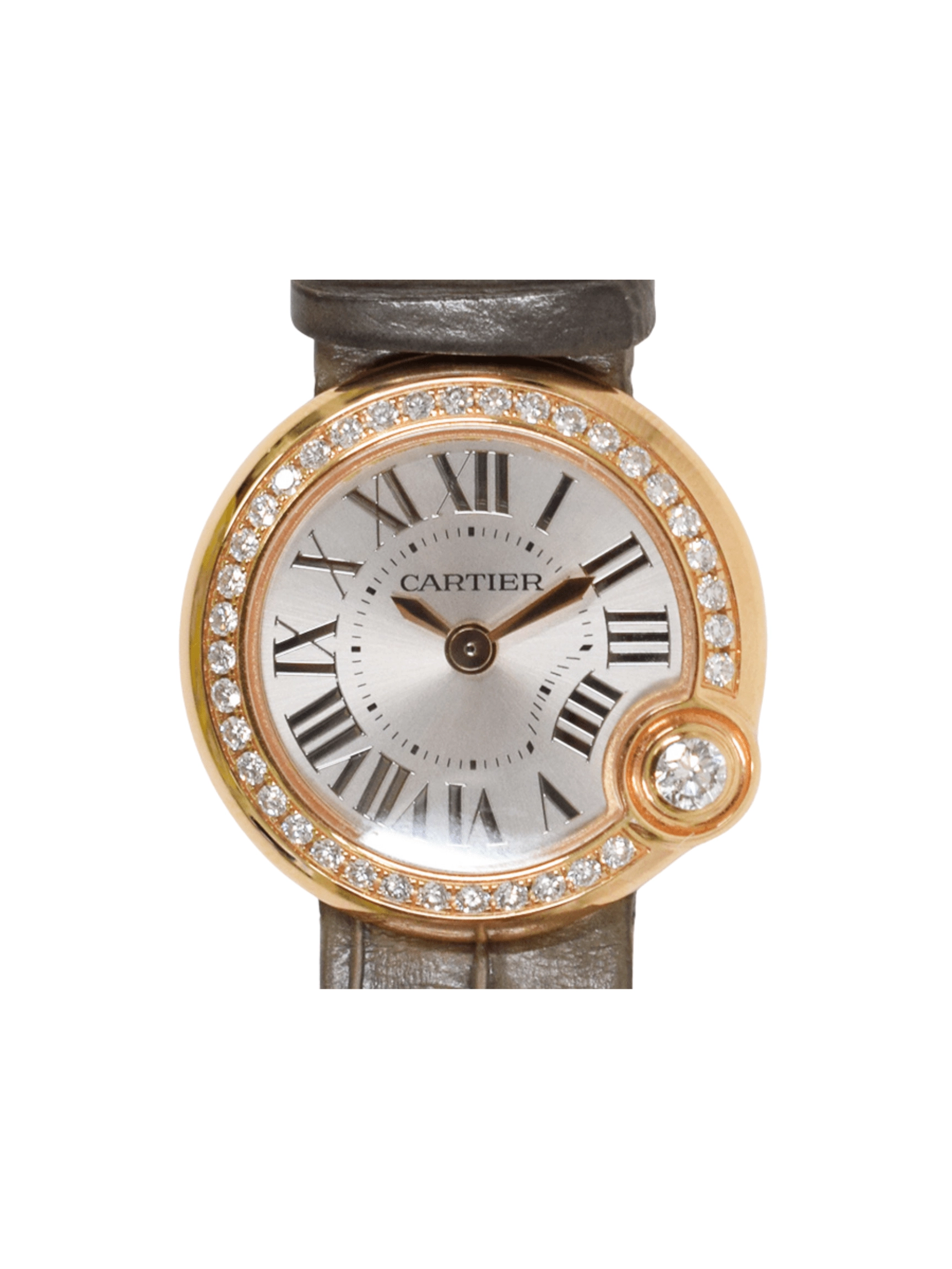 Cartier Ballon Blanc de Cartier Rose Gold Silver Roman Dial WJBL0006