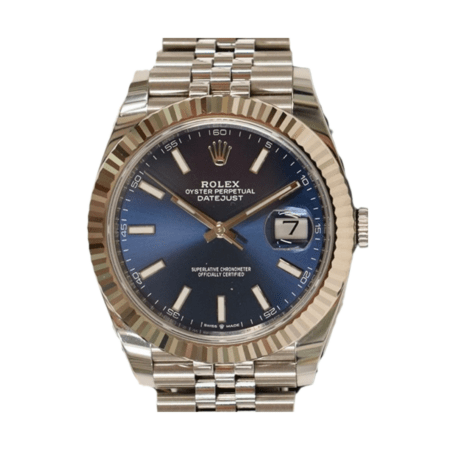 Rolex Datejust 41 Stainless Steel and White Gold Blue Dial 126334