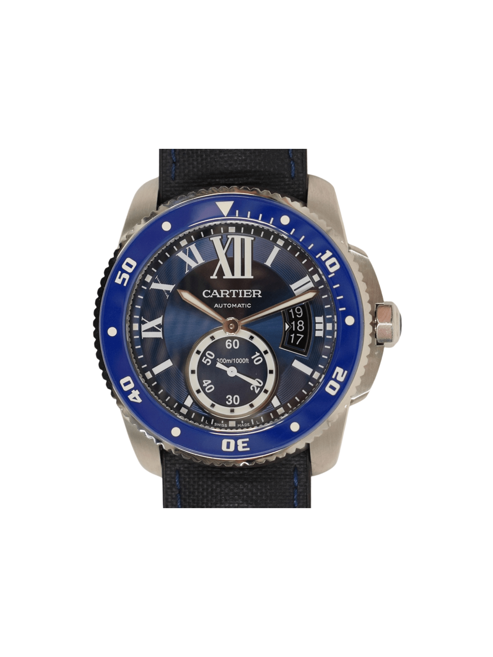Cartier Calibre De Cartier Diver Stainless Steel Blue Roman Dial WSCA0010