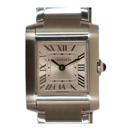 Cartier Tank Française Stainless Steel Silver Roman Dial WSTA0065