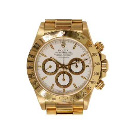 Rolex Daytona “Zenith Movement” Yellow Gold White Dial 16528