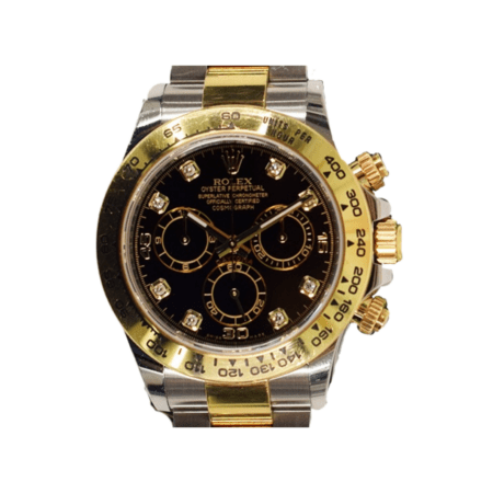 Rolex Daytona Stainless Steel and Yellow Gold Black Diamond Dial 116503G