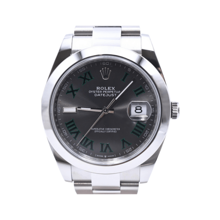 Rolex Datejust 41 Stainless Steel Wimbledon Roman Dial 126300