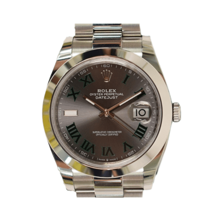 Rolex Datejust 41 Stainless Steel Wimbledon Roman Dial 126300