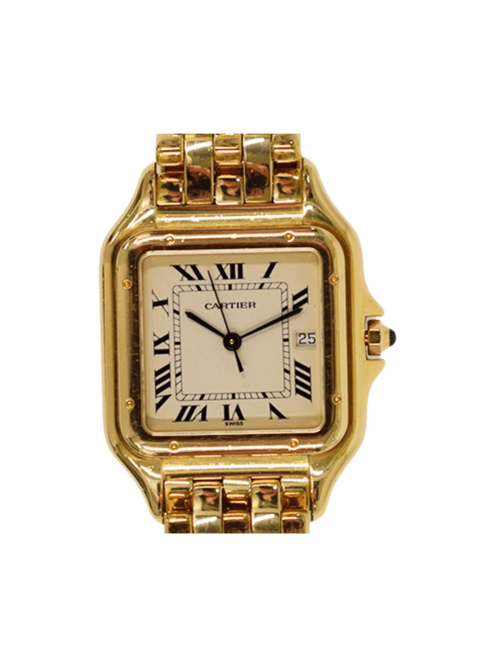 Cartier Tank Française Yellow Gold Ivory Roman Dial W25014B9
