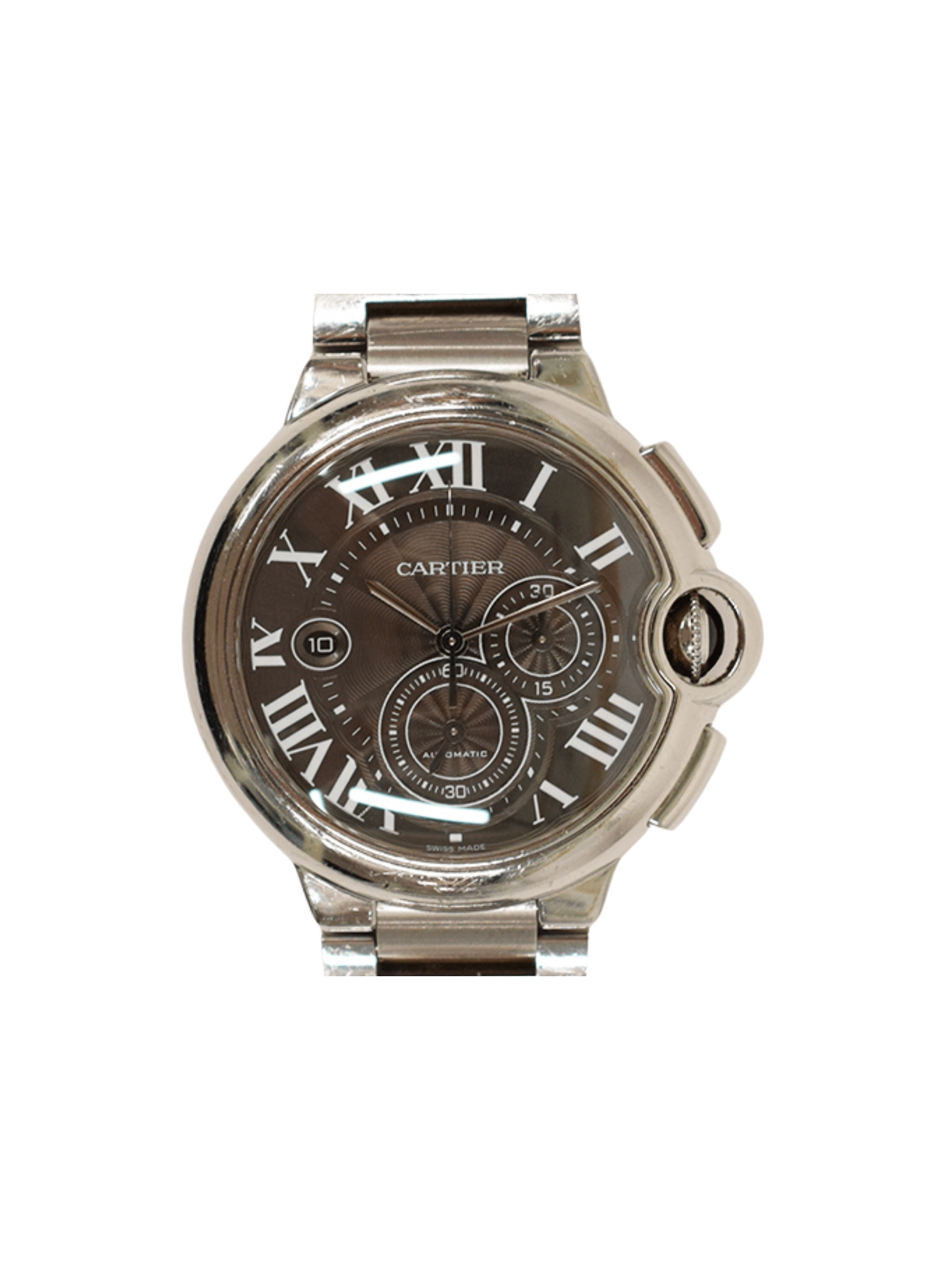 Cartier Ballon Bleu Stainless Steel Black Roman Dial W6920025