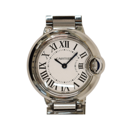 Cartier Ballon Bleu Stainless Steel White Roman Dial W69010Z4
