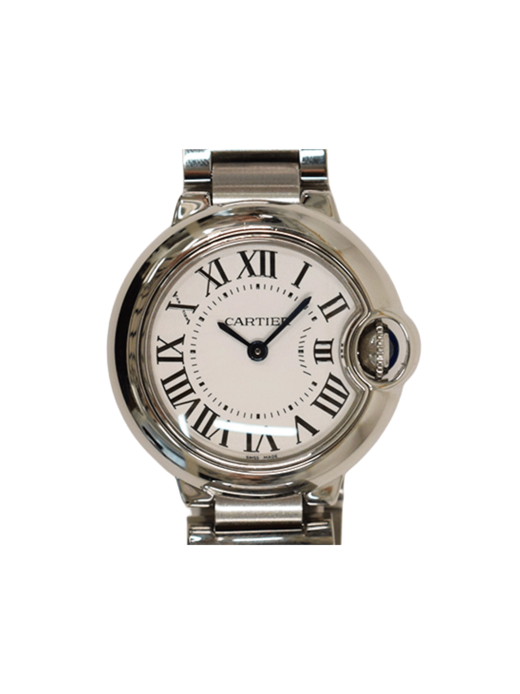 Cartier Ballon Bleu Stainless Steel White Roman Dial W69010Z4