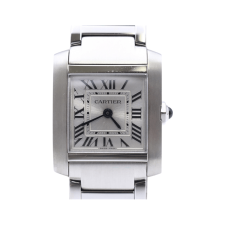 Cartier Tank Française Stainless Steel Silver Roman Dial WSTA0129