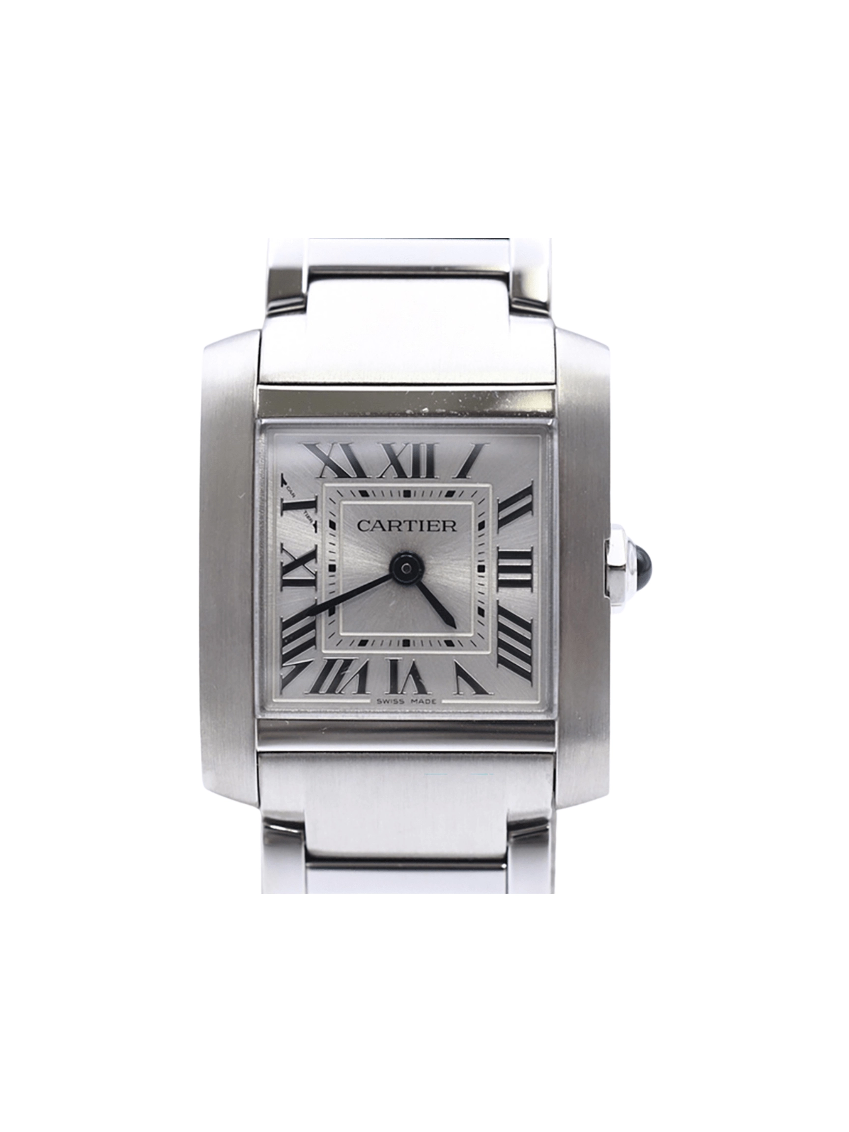 Cartier Tank Française Stainless Steel Silver Roman Dial WSTA0129