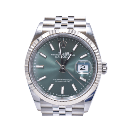 Rolex Datejust 36 Stainless Steel and White Gold Mint Green Dial 126234
