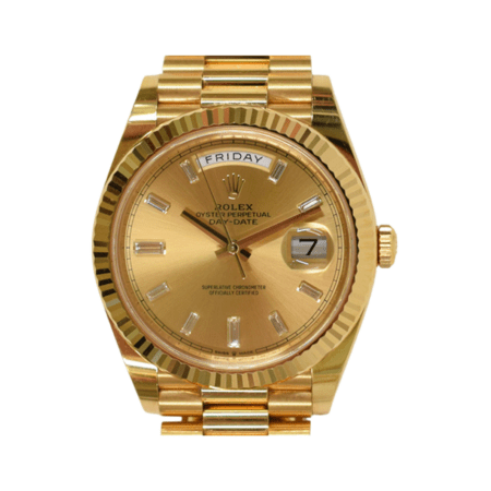 Rolex Day-Date 40 Yellow Gold Champagne Diamond Dial 228238A