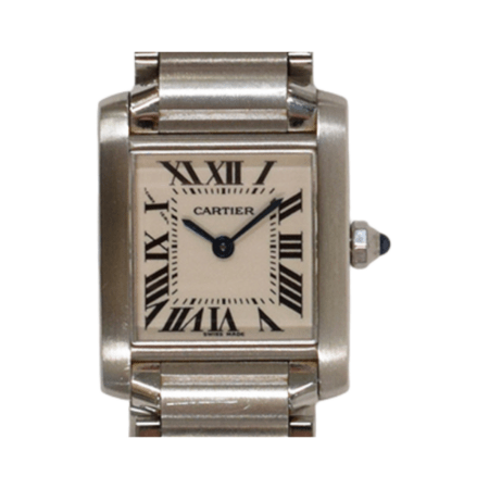 Cartier Tank Française Stainless Steel Ivory Roman Dial W51008Q3