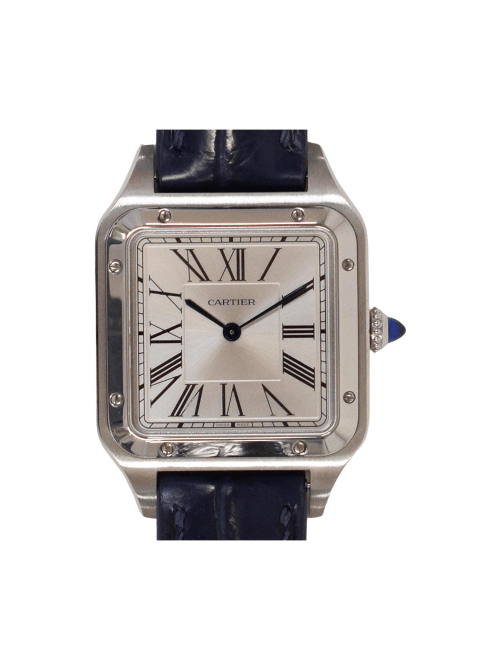 Cartier Santos-Dumont Stainless Steel Silver Roman Dial WSSA0022