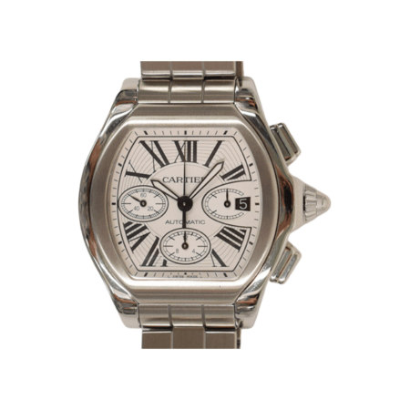 Cartier Roadster Stainless Steel Silver Roman Dial W6206019