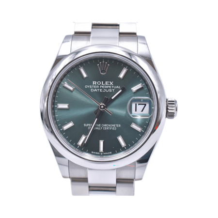 Rolex Datejust 31 Stainless Steel Mint Green Stick Dial 278240