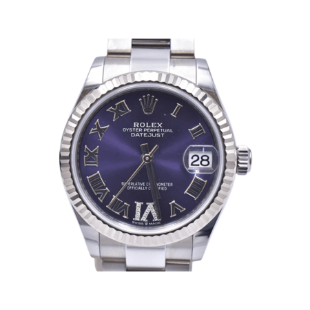 Rolex Datejust 31 Stainless Steel and White Gold Blue VI Diamond Dial 278274