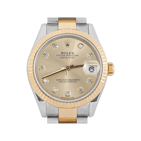 Rolex Datejust 31 Stainless Steel and Yellow Gold Champagne Diamond Dial 278273