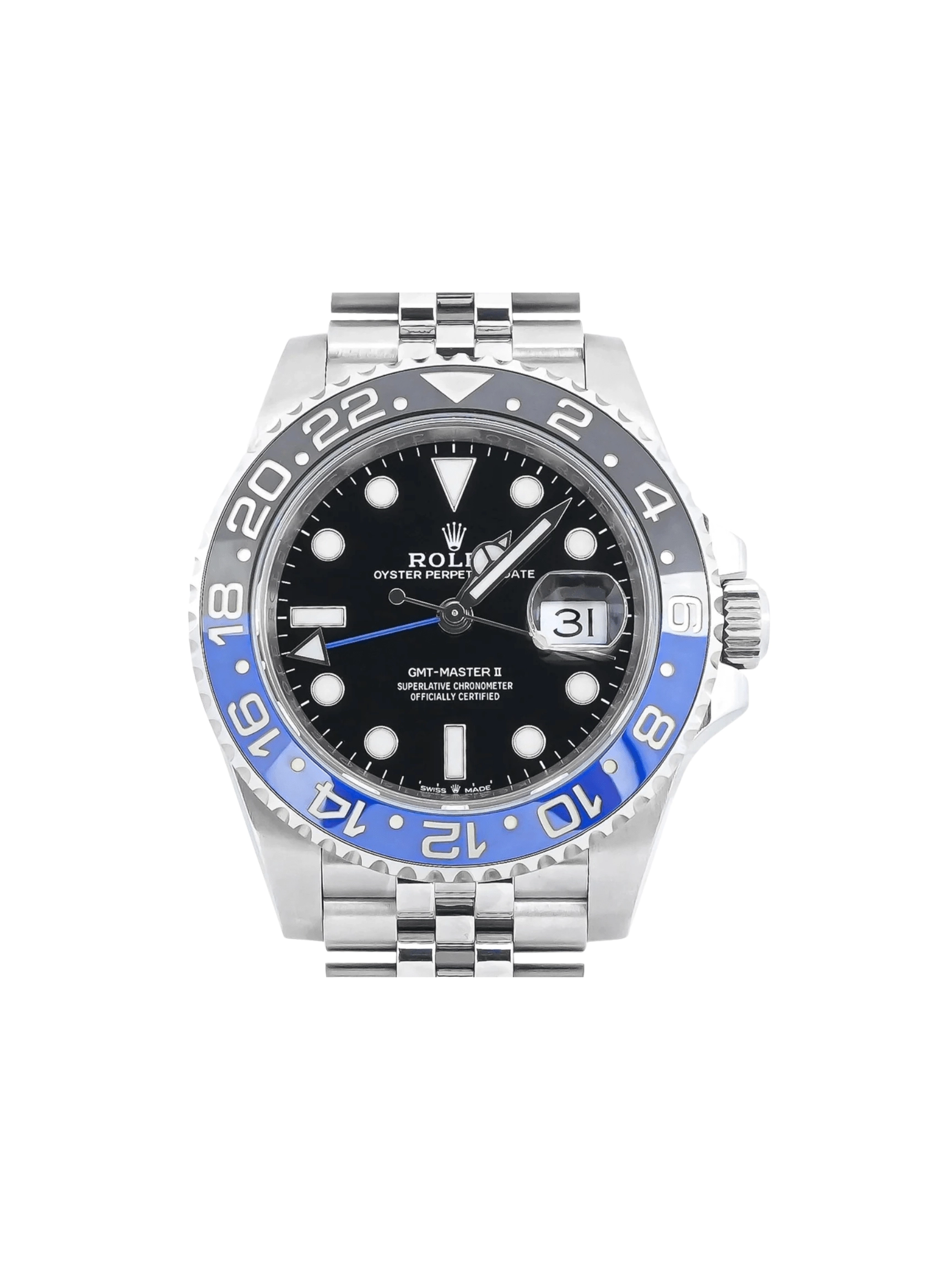 Rolex GMT-Master II Stainless Steel "Batgirl" Black Dial 126710BLNR