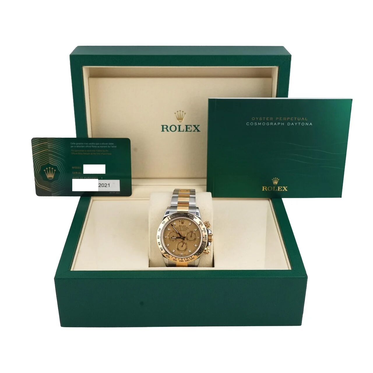 Rolex Daytona Stainless Steel and Yellow Gold Champagne Dial 116503