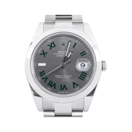 Rolex Datejust 41 Stainless Steel Wimbledon Roman Dial 126300
