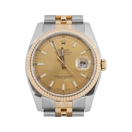Rolex Datejust 36 Stainless Steel and Yellow Gold Champagne Dial 116233