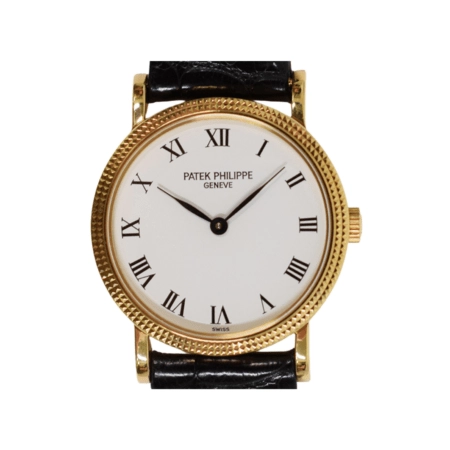 Patek Philippe Calatrava Yellow Gold White Roman Dial 4809