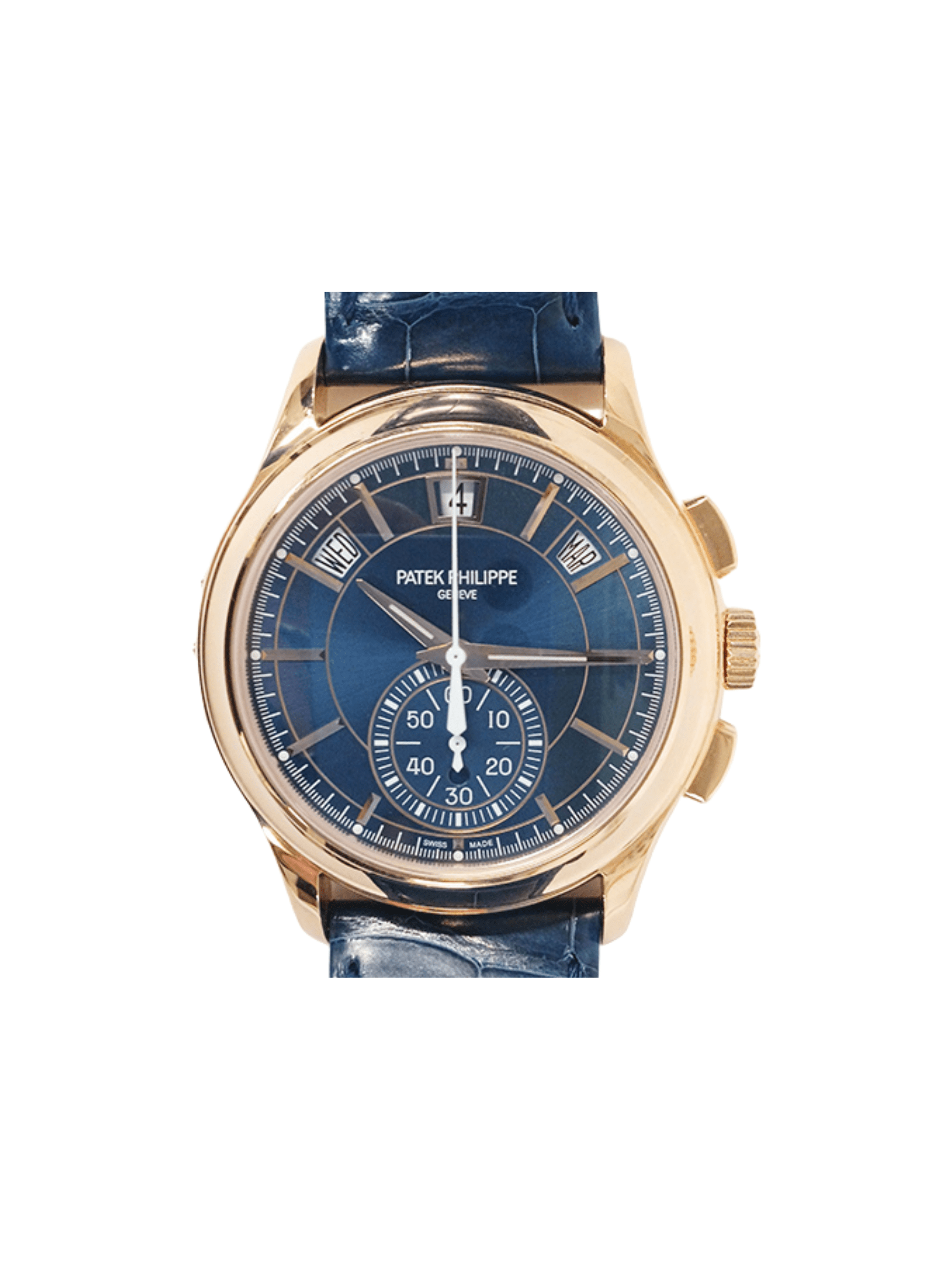 Patek Philippe Annual Calendar Flyback Chronograph Rose Gold Blue Dial 5905R-010