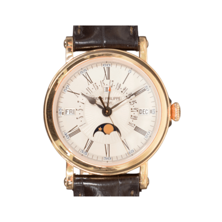 Patek Philippe Perpetual Calendar Retrograde Date Rose Gold White Roman Dial 5159R-001