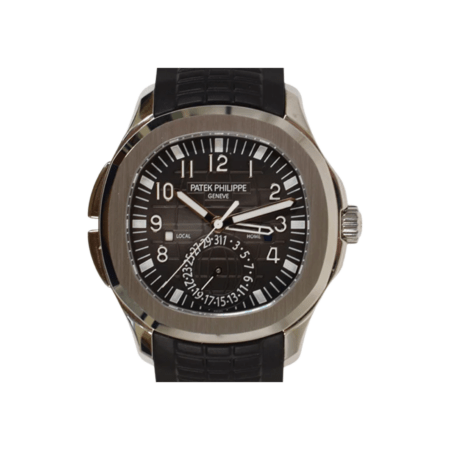 Patek Philippe Aquanaut Travel Time Stainless Steel Black Arabic Dial 5164A-001