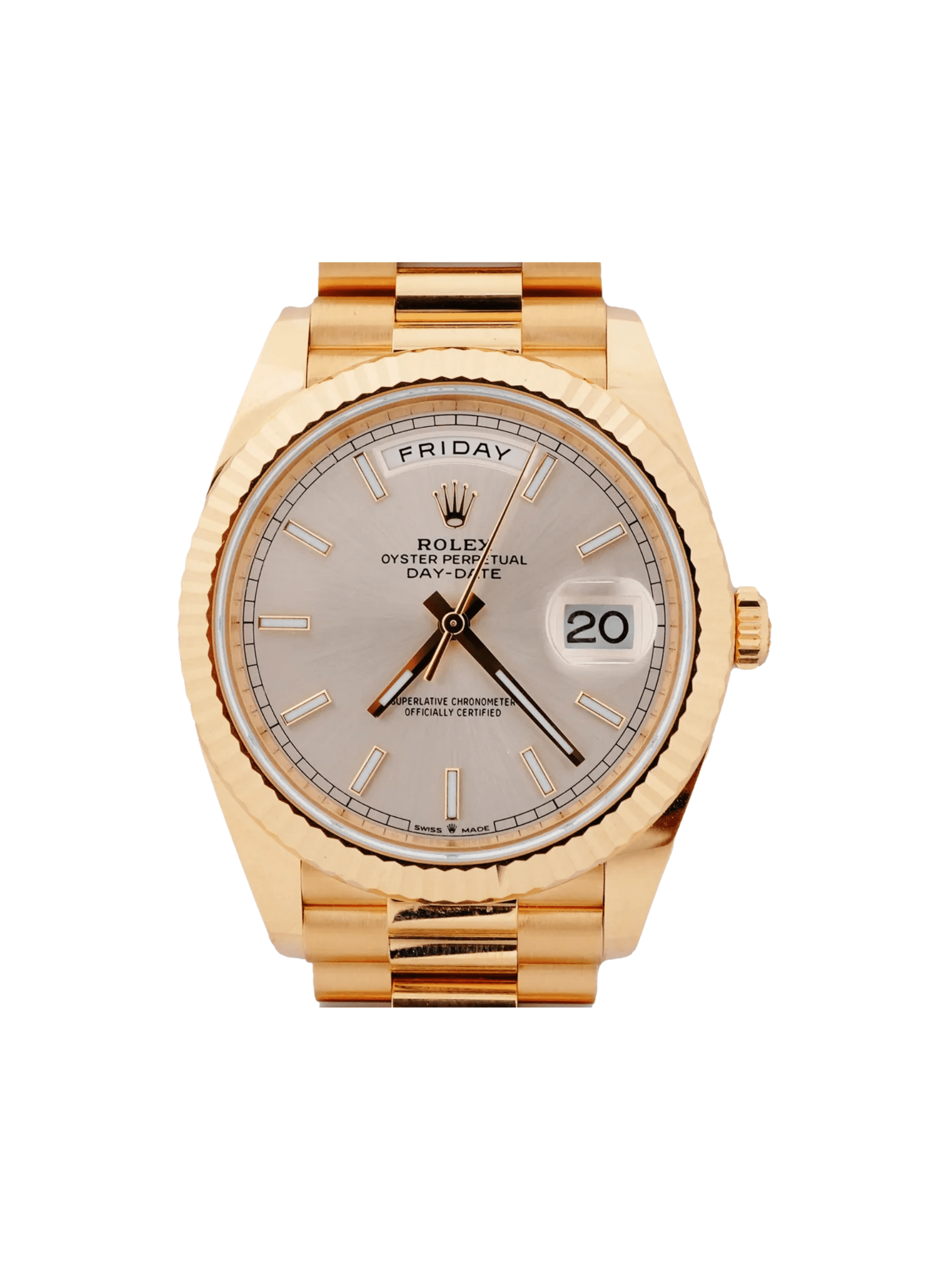 Rolex Day-Date Yellow Gold Silver Dial 228238
