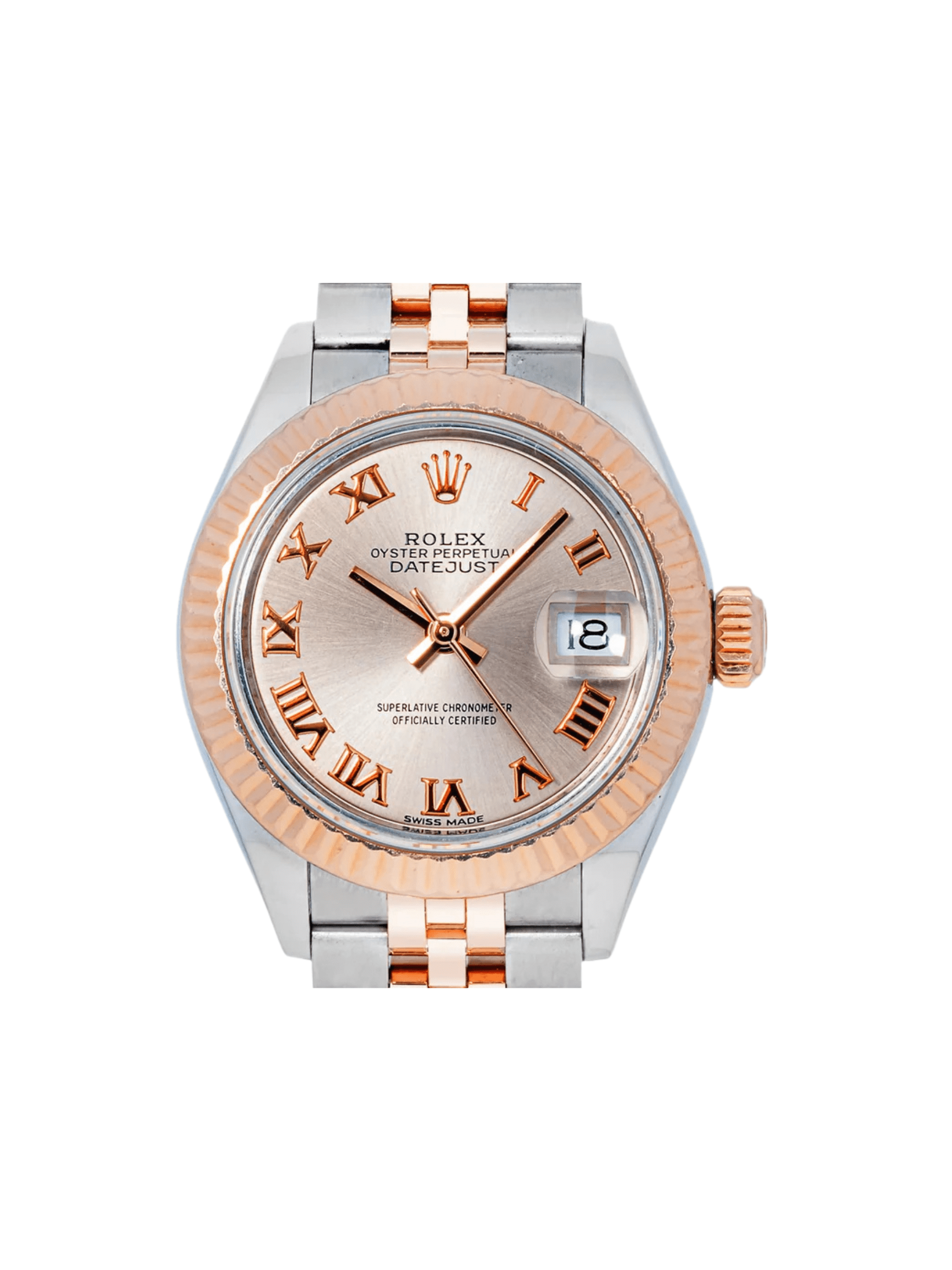Rolex Lady-Datejust Stainless Steel and Rose Gold Sundust Roman Dial 279171
