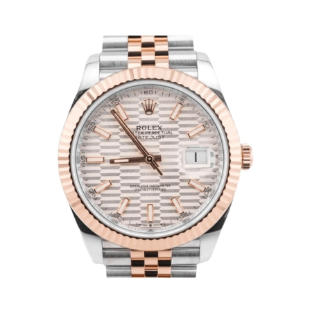 Rolex Datejust Steel and Rose Gold Silver Fluted Motif Dial 126331