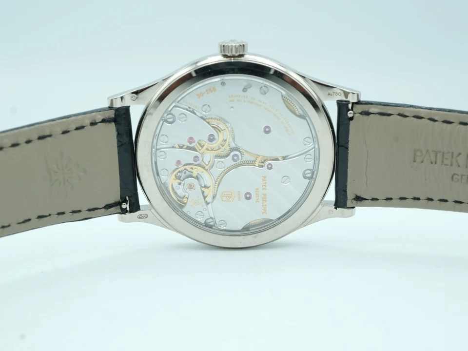 Patek Philippe Calatrava Clou De Paris White Gold Grey Stick Dial 6119G-001