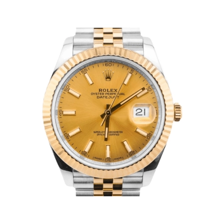 Rolex Datejust 41 Stainless Steel and Yellow Gold Champagne Dial 126333