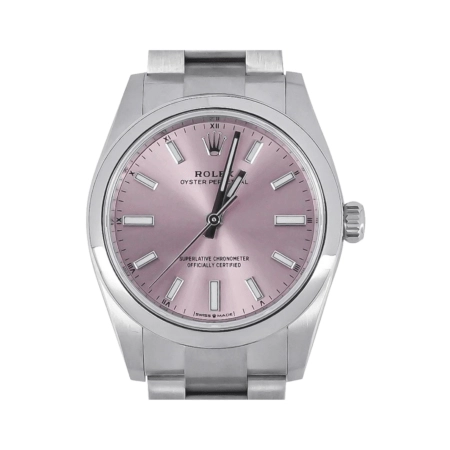 Rolex Oyster Perpetual Stainless Steel Pink Dial 124200